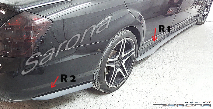 Custom Mercedes S Class  Sedan Side Skirts (2007 - 2012) - $890.00 (Part #MB-071-SS)